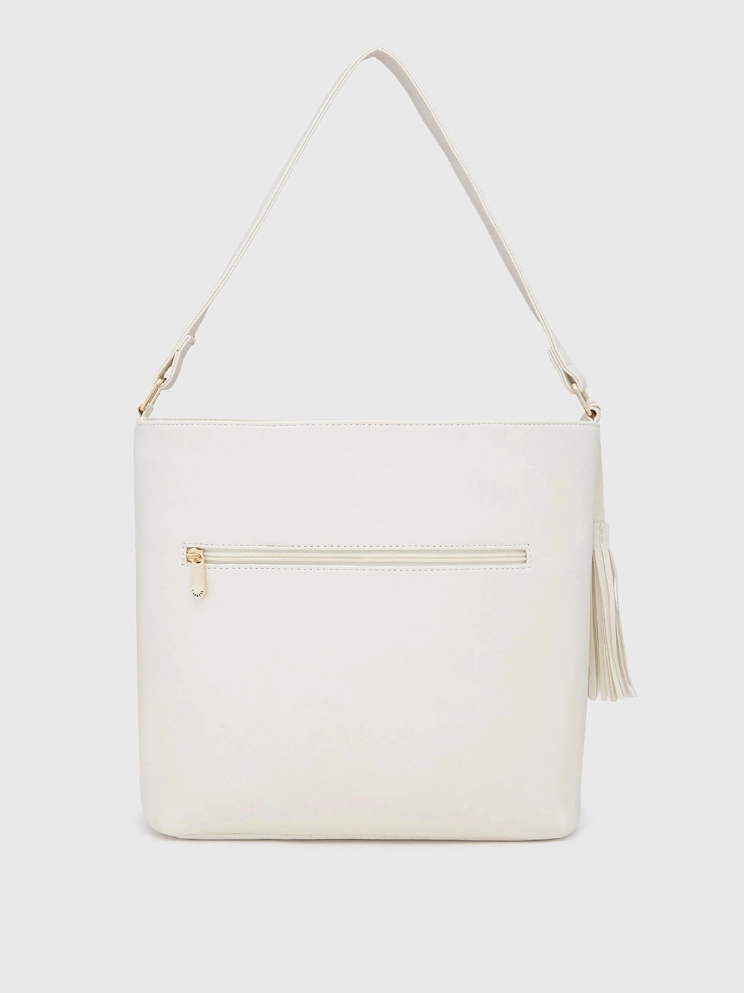 Caprese Sari Medium Off White Hobo Bag