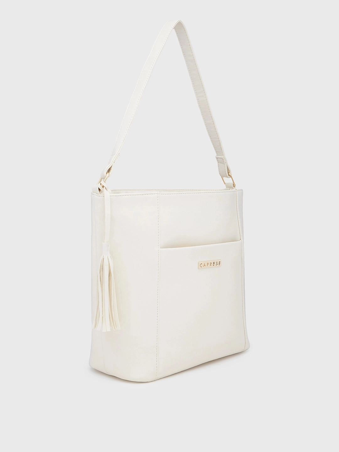 Caprese Sari Medium Off White Hobo Bag