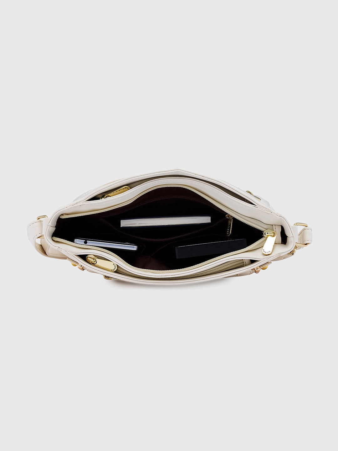 Caprese Savina Medium Off White Sling Bag