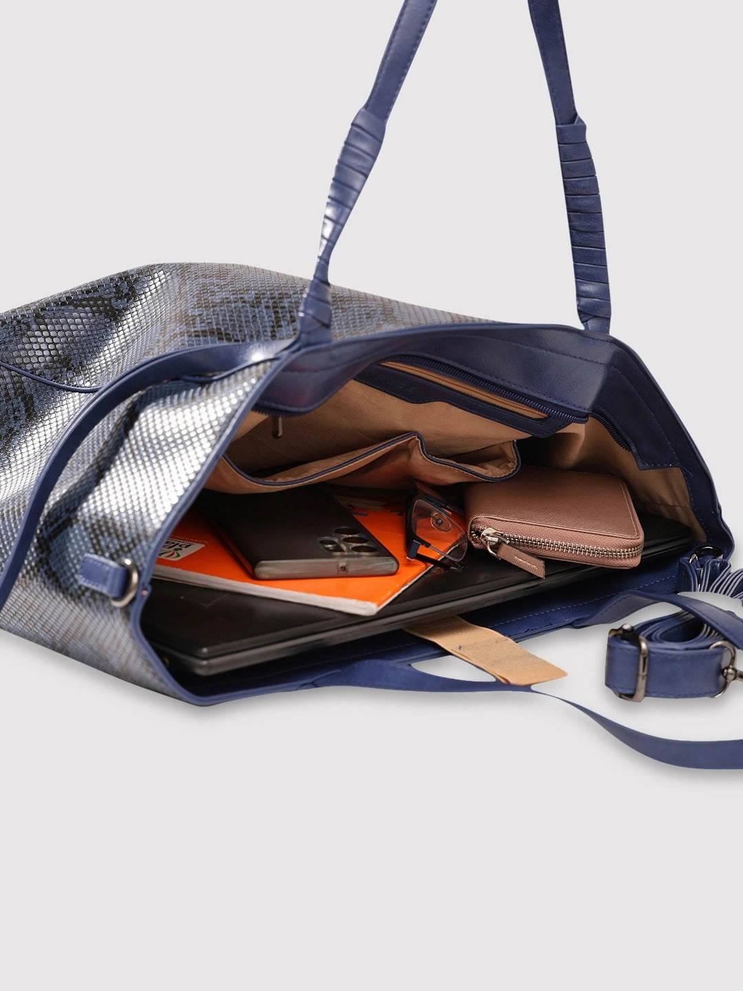 Caprese Saylor Large Blue Laptop Tote