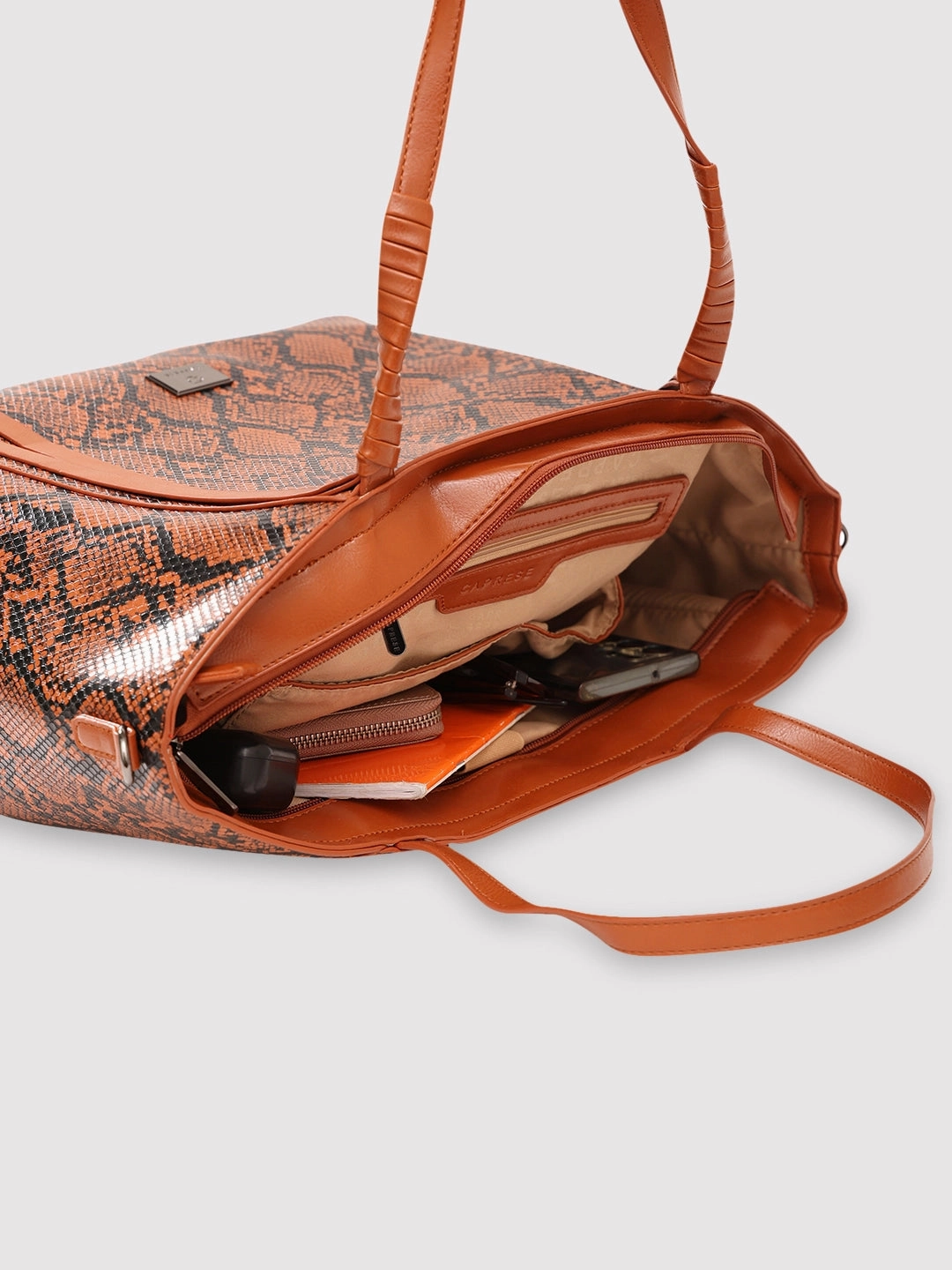 Caprese Saylor Large Tan Laptop Tote Bag