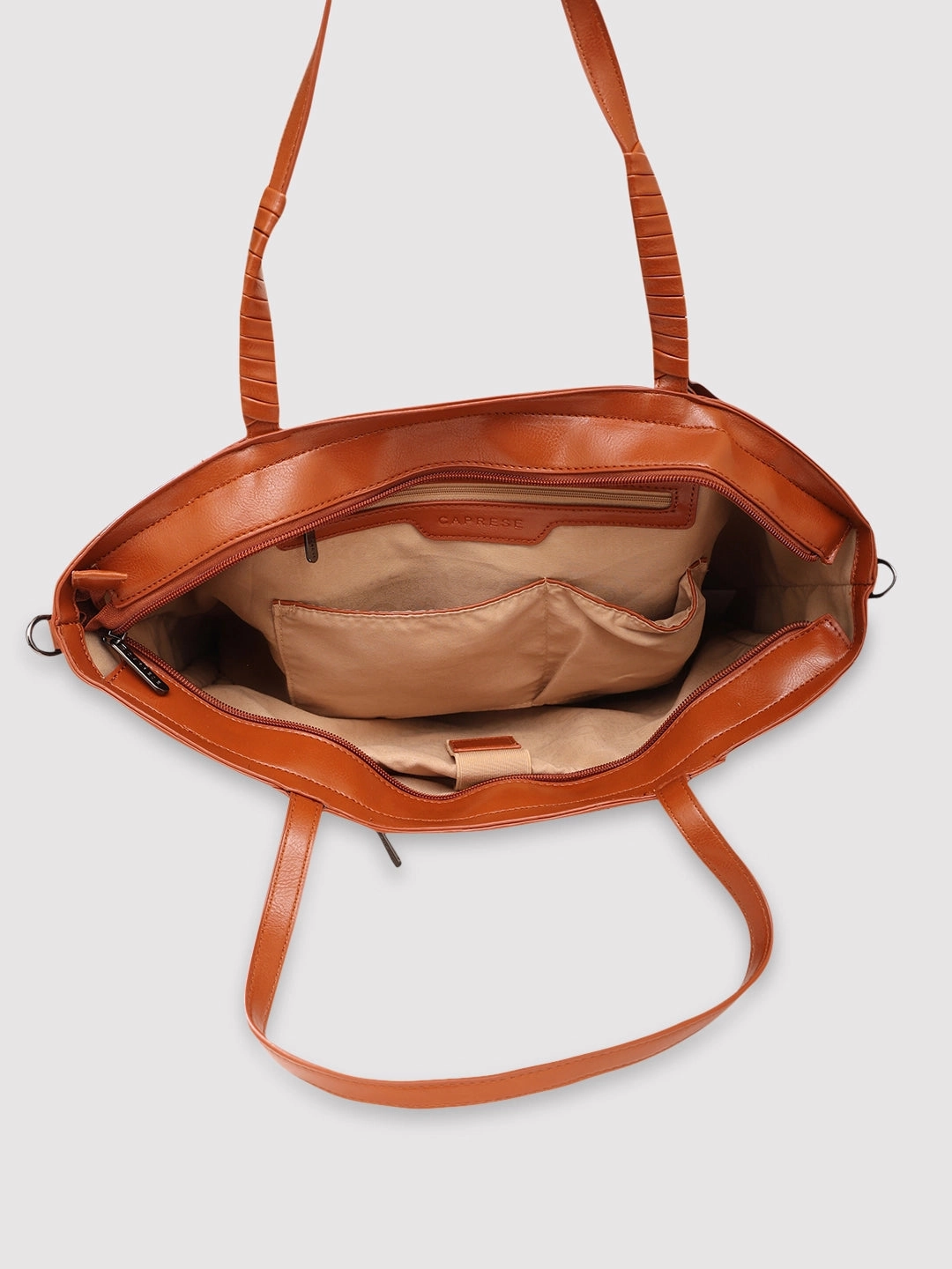 Caprese Saylor Large Tan Laptop Tote Bag