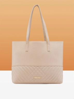 Caprese Serene Medium Off White Tote Bag