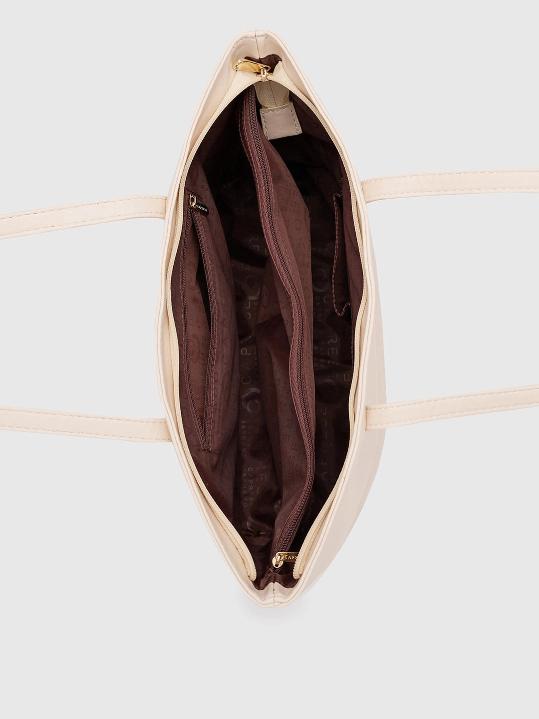 Caprese Serene Medium Off White Tote Bag