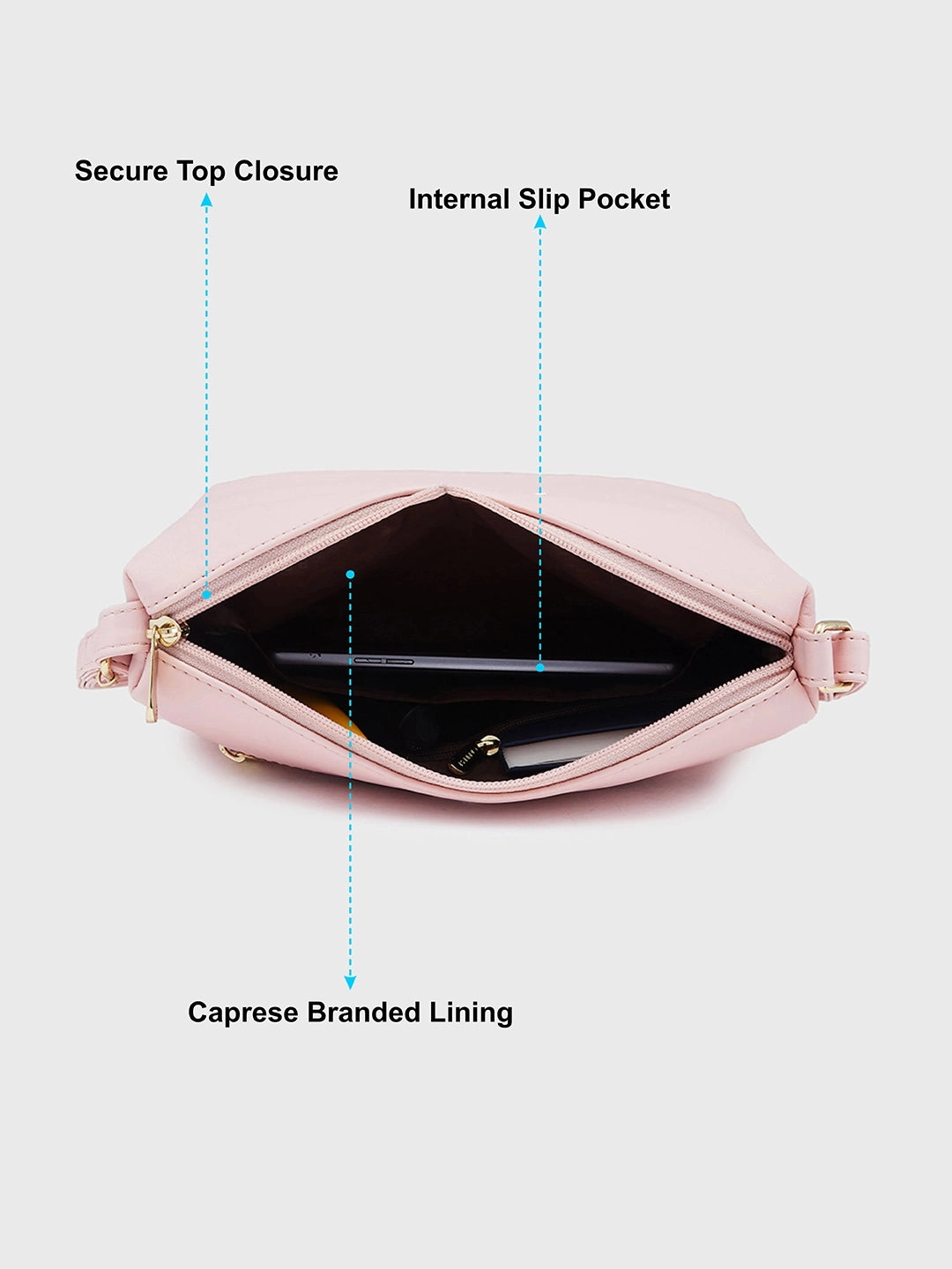 Caprese Serene Small Blush Sling Bag