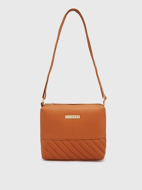 Caprese Serene Small Tan Sling Bag