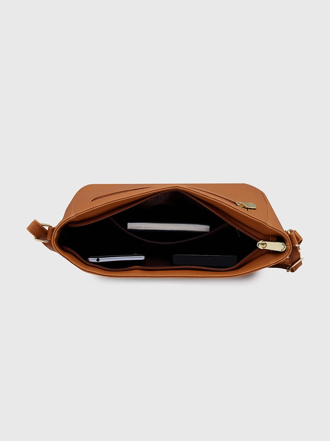 Caprese Shanon Large Tan Sling Bag