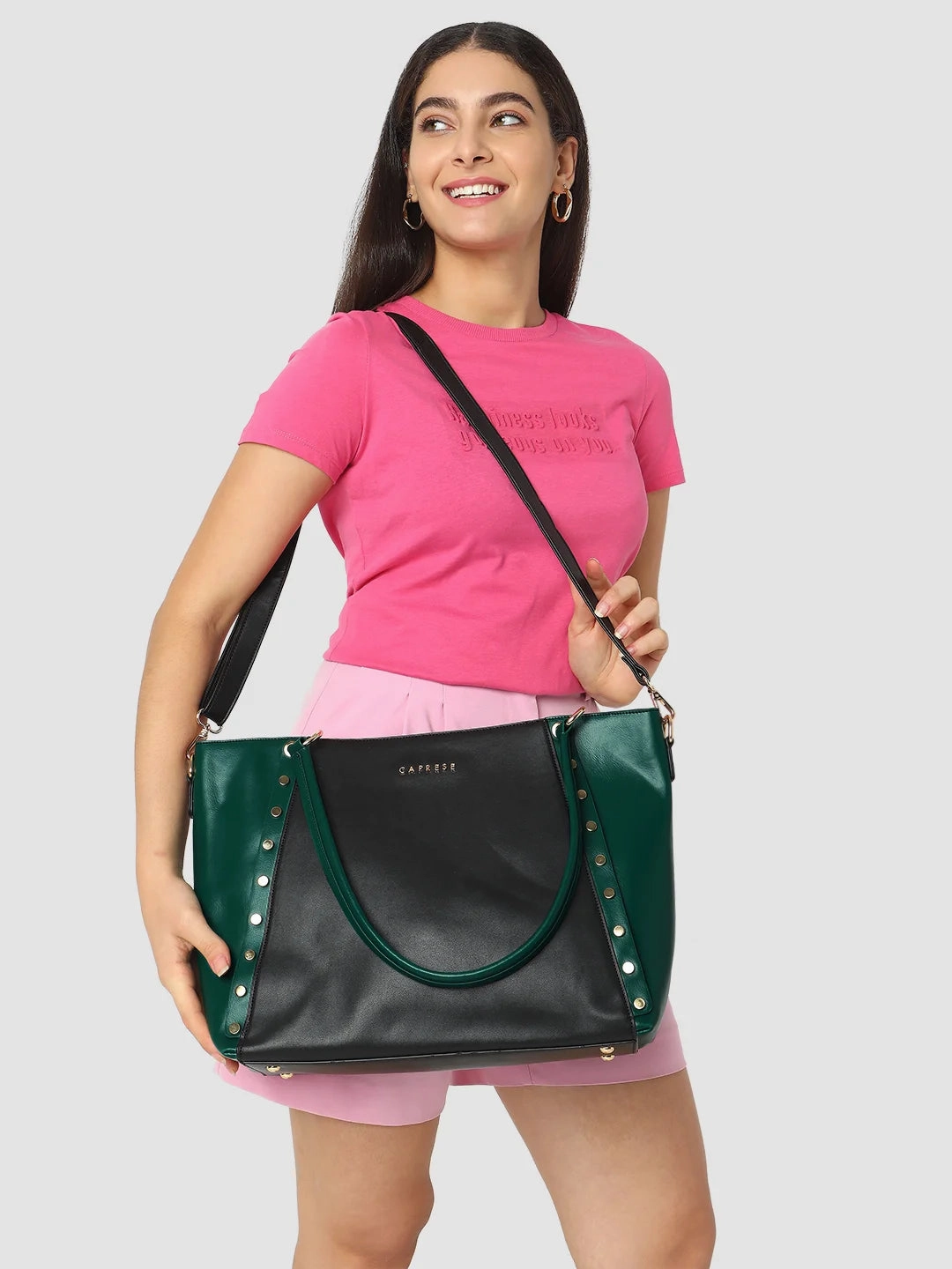 Caprese Shelby Large Powder Blue Laptop Tote Bag