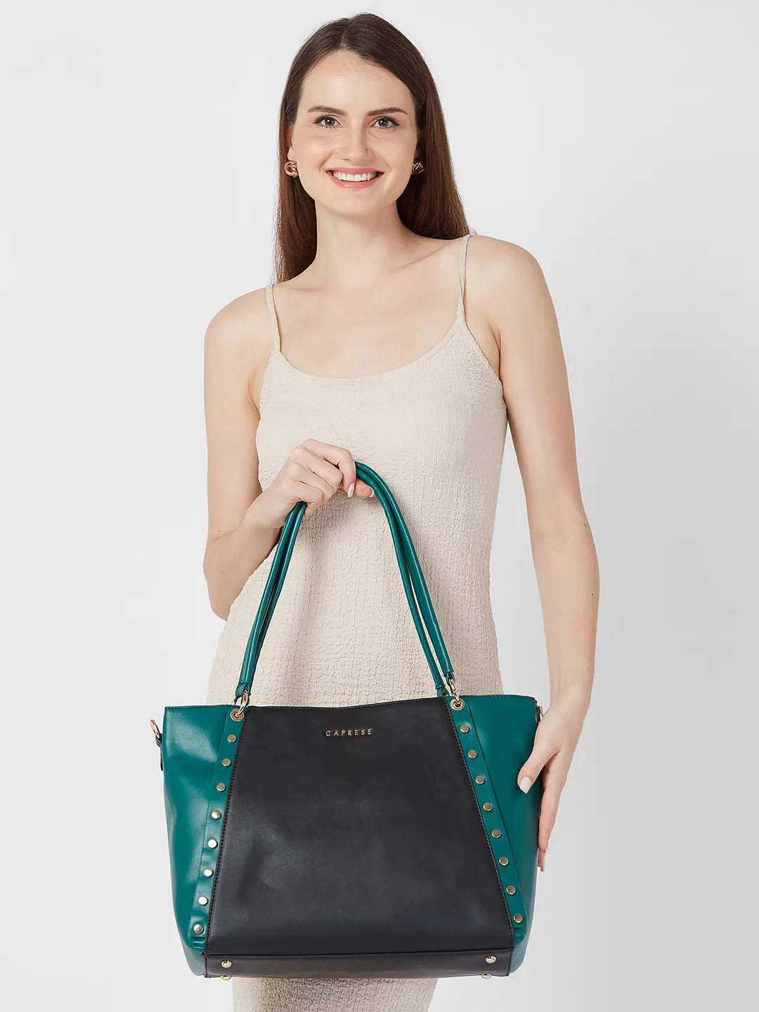 Caprese Shelby Large Powder Blue Laptop Tote Bag