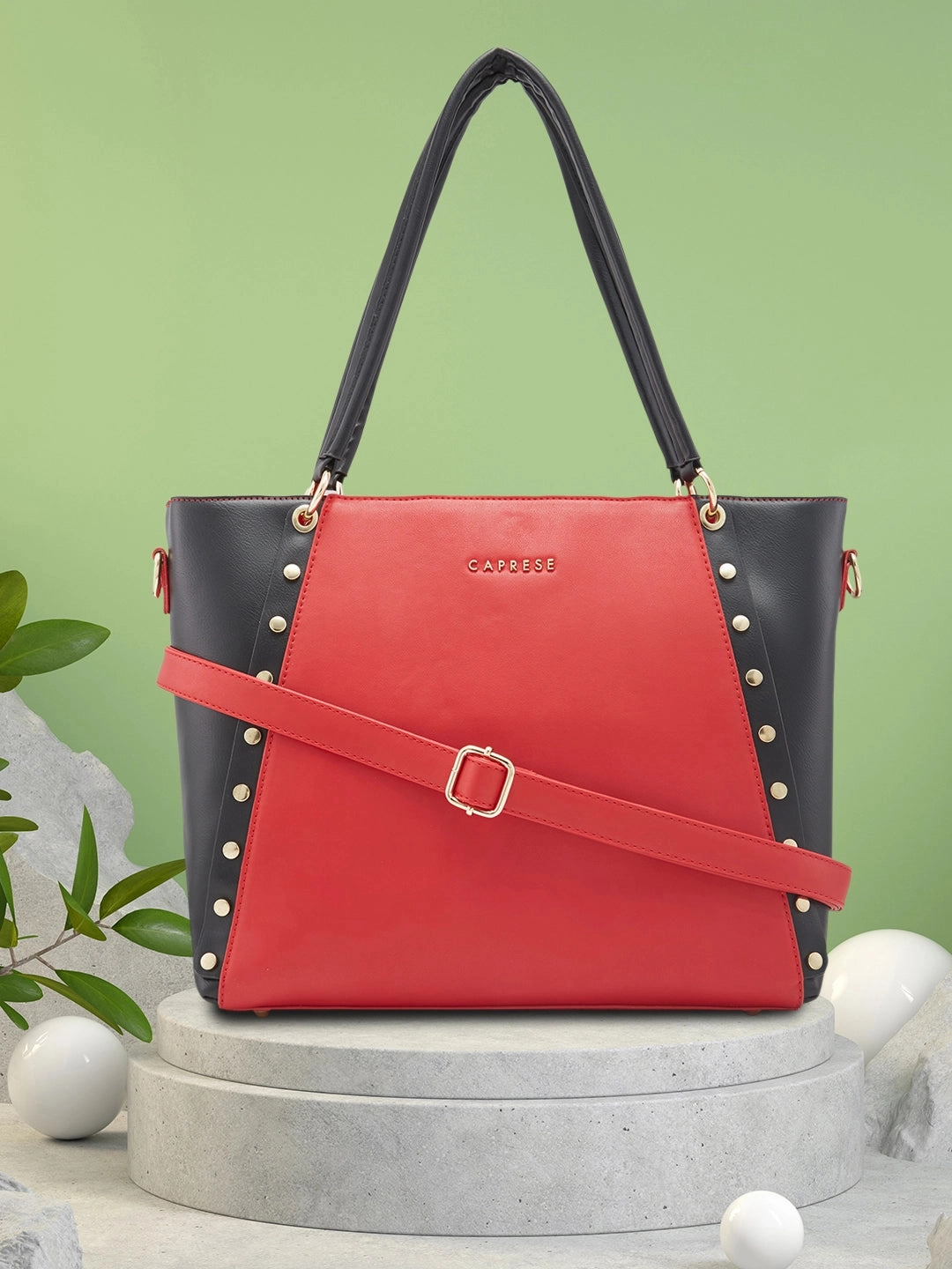 Caprese Shelby Large Red Laptop Tote Bag