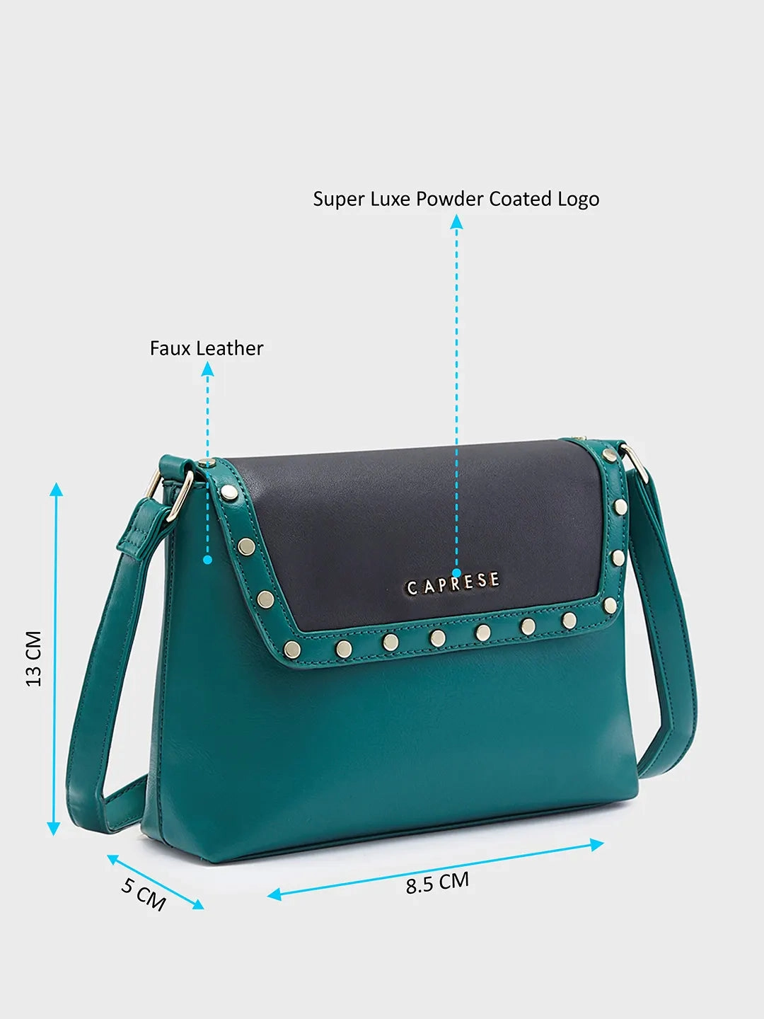 Caprese Shelby Medium Black Sling Bag