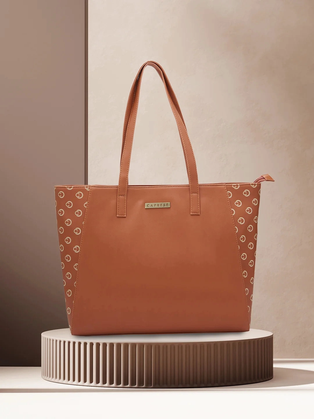 Caprese Siesta Medium Tan Tote Bag