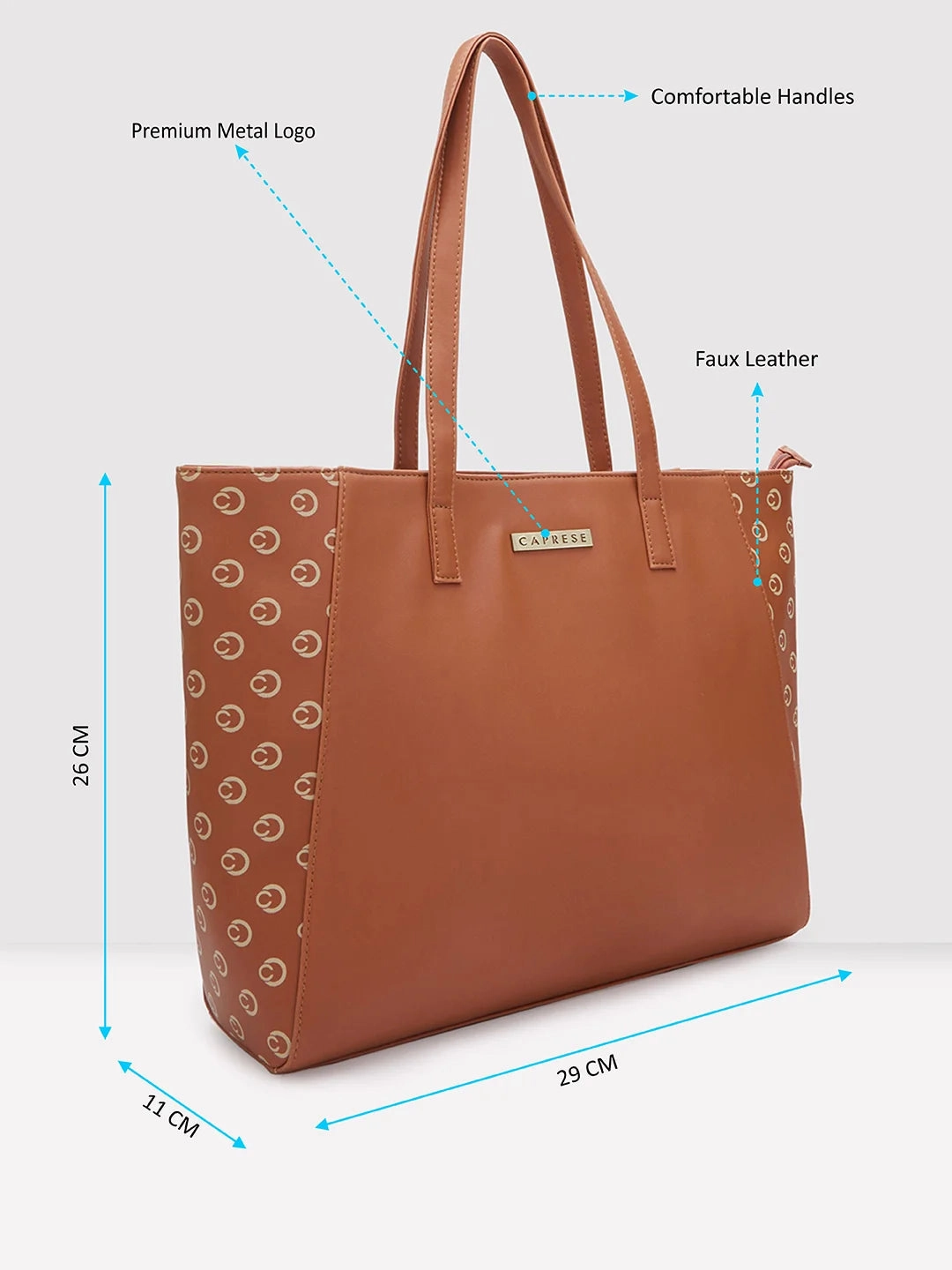 Caprese Siesta Medium Tan Tote Bag