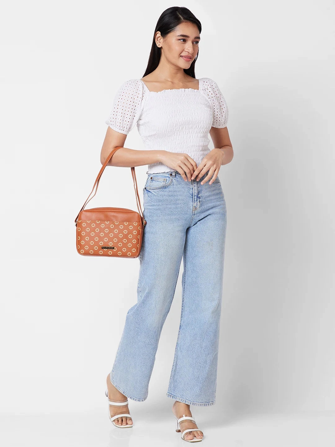 Caprese Siesta Small Tan Sling Bag