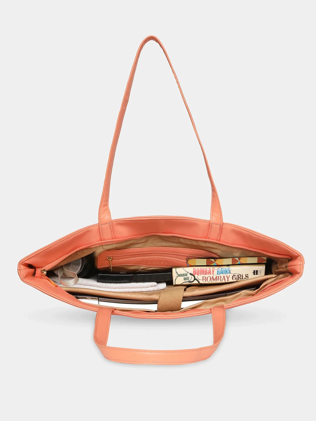 Caprese Snow Printed Large Coral Laptop Tote
