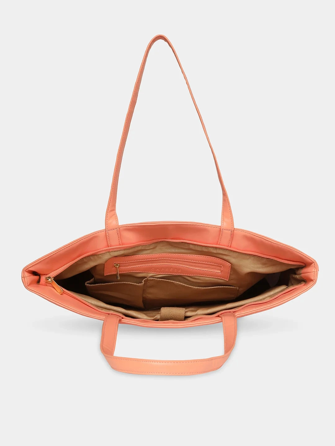 Caprese Snow Printed Large Coral Laptop Tote