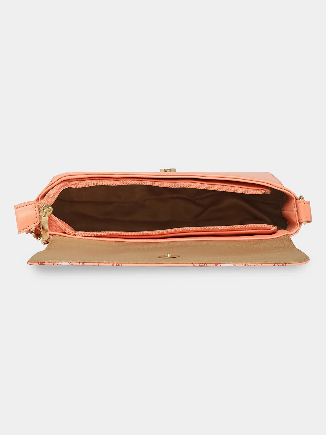 Caprese Snow Small Printed Coral Sling Bag