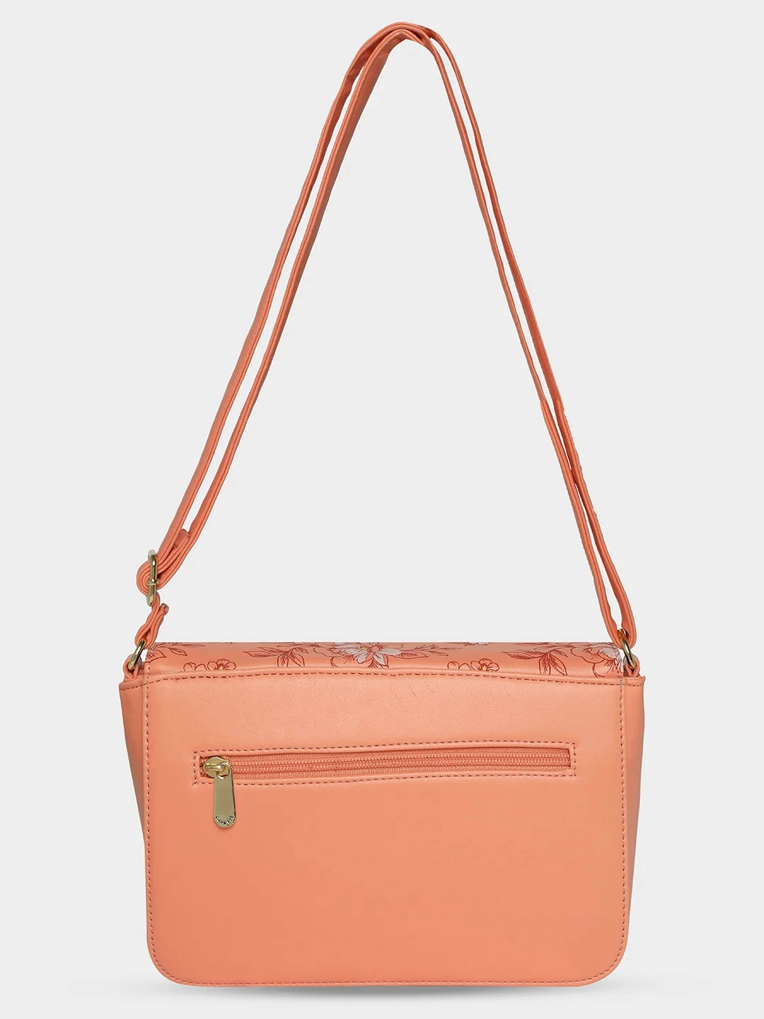 Caprese Snow Small Printed Coral Sling Bag