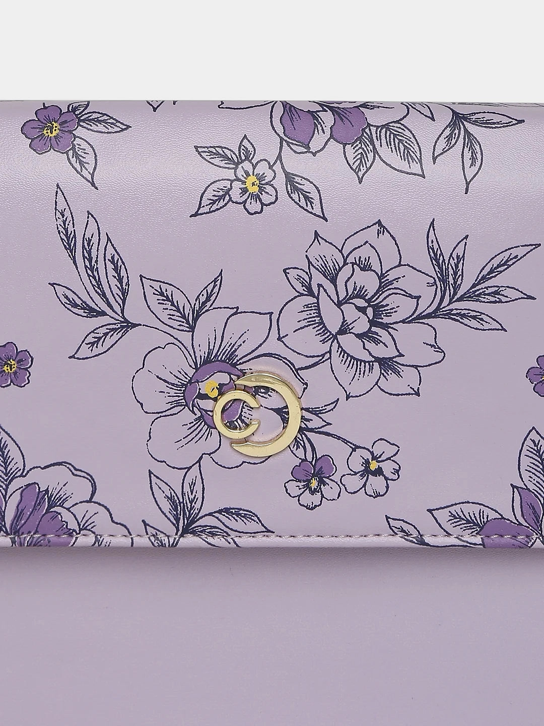 Caprese Snow Small Printed Lavender Sling Bag