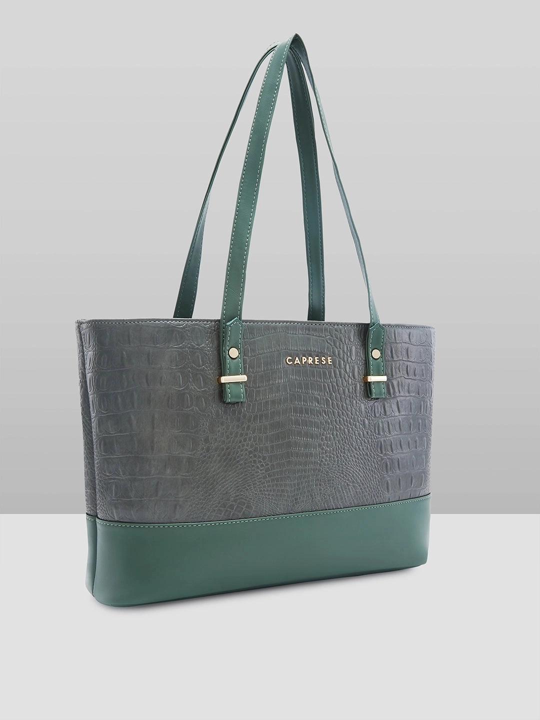 Caprese Syra Large Sage Green Laptop Tote Bag
