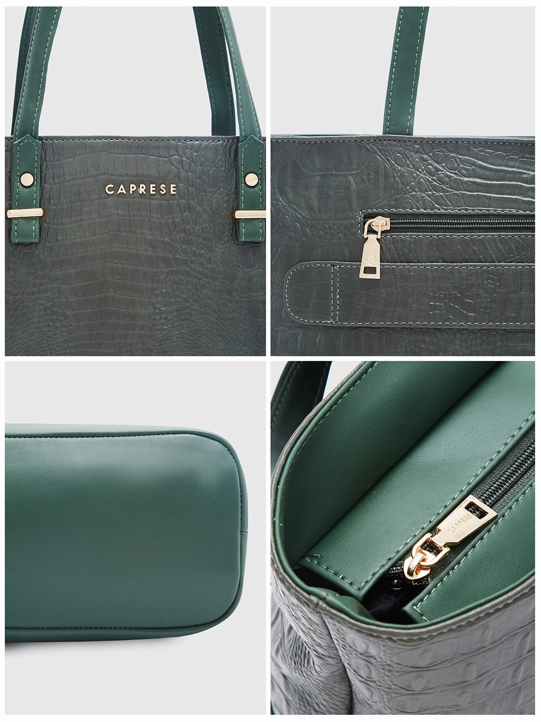 Caprese Syra Large Sage Green Laptop Tote Bag