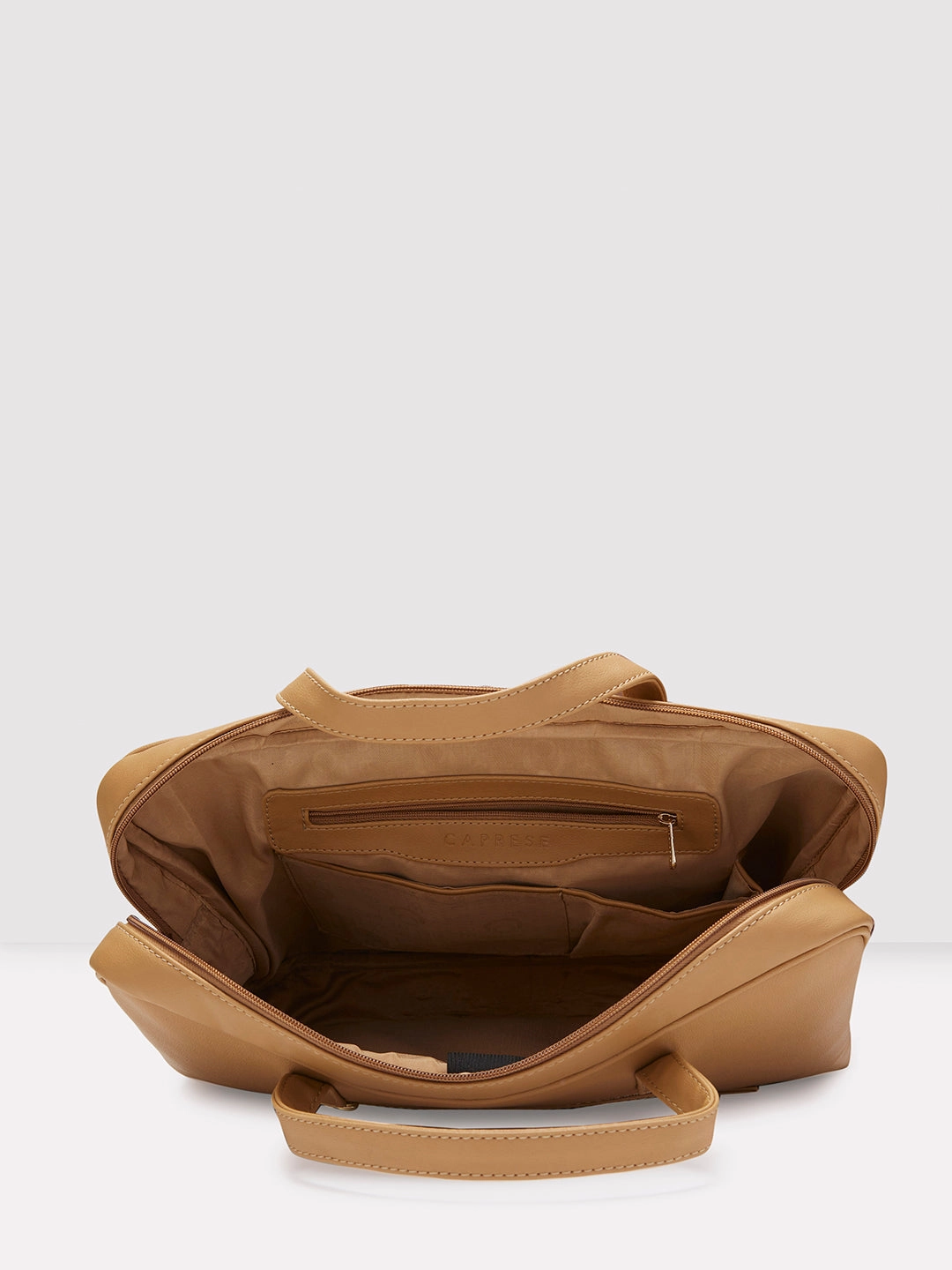 Caprese Tresna Embroidery Large Fawn Laptop Tote