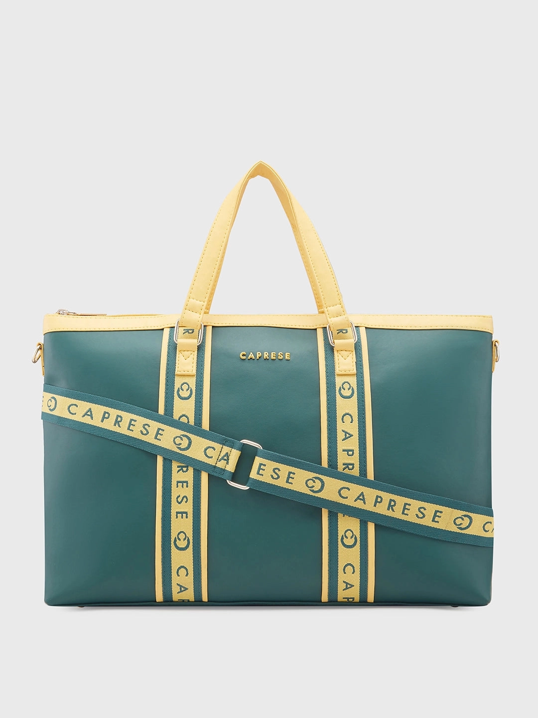 Caprese Trinity Large Dark Green Laptop Bag