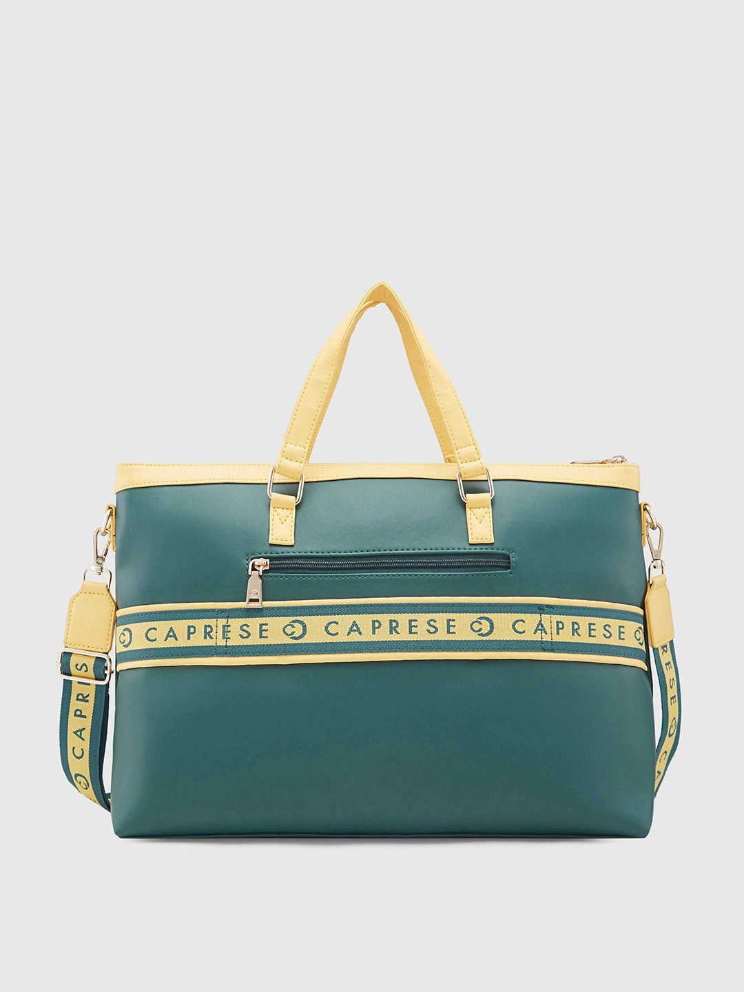 Caprese Trinity Large Dark Green Laptop Bag