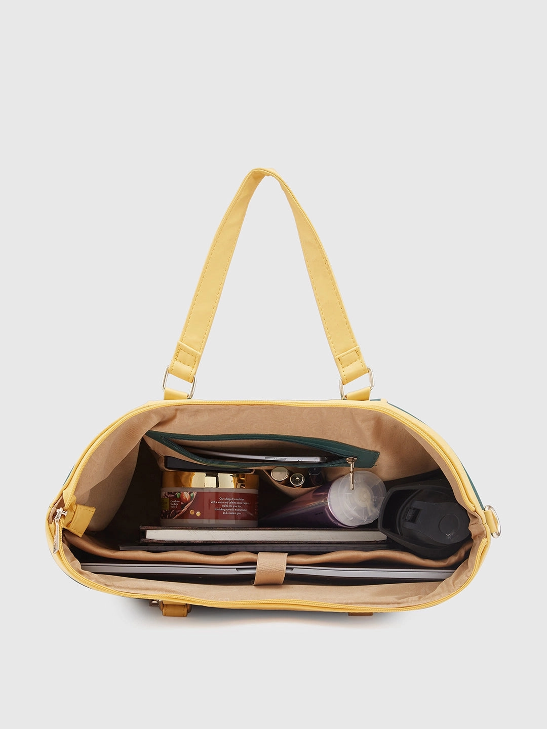 Caprese Trinity Large Dark Green Laptop Bag