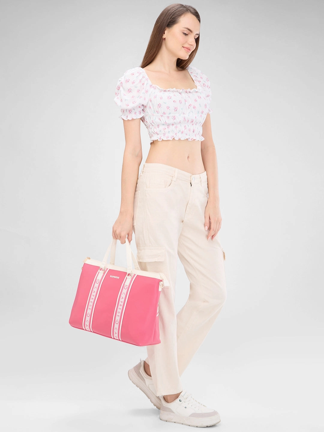 Caprese Trinity Large Fuchsia Laptop Bag