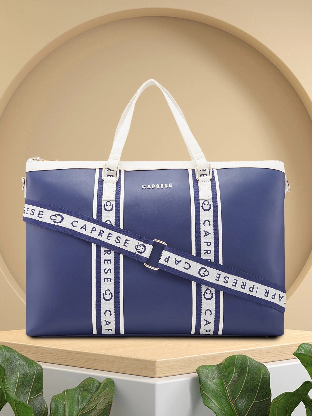 Caprese Trinity Large Navy Laptop Bag