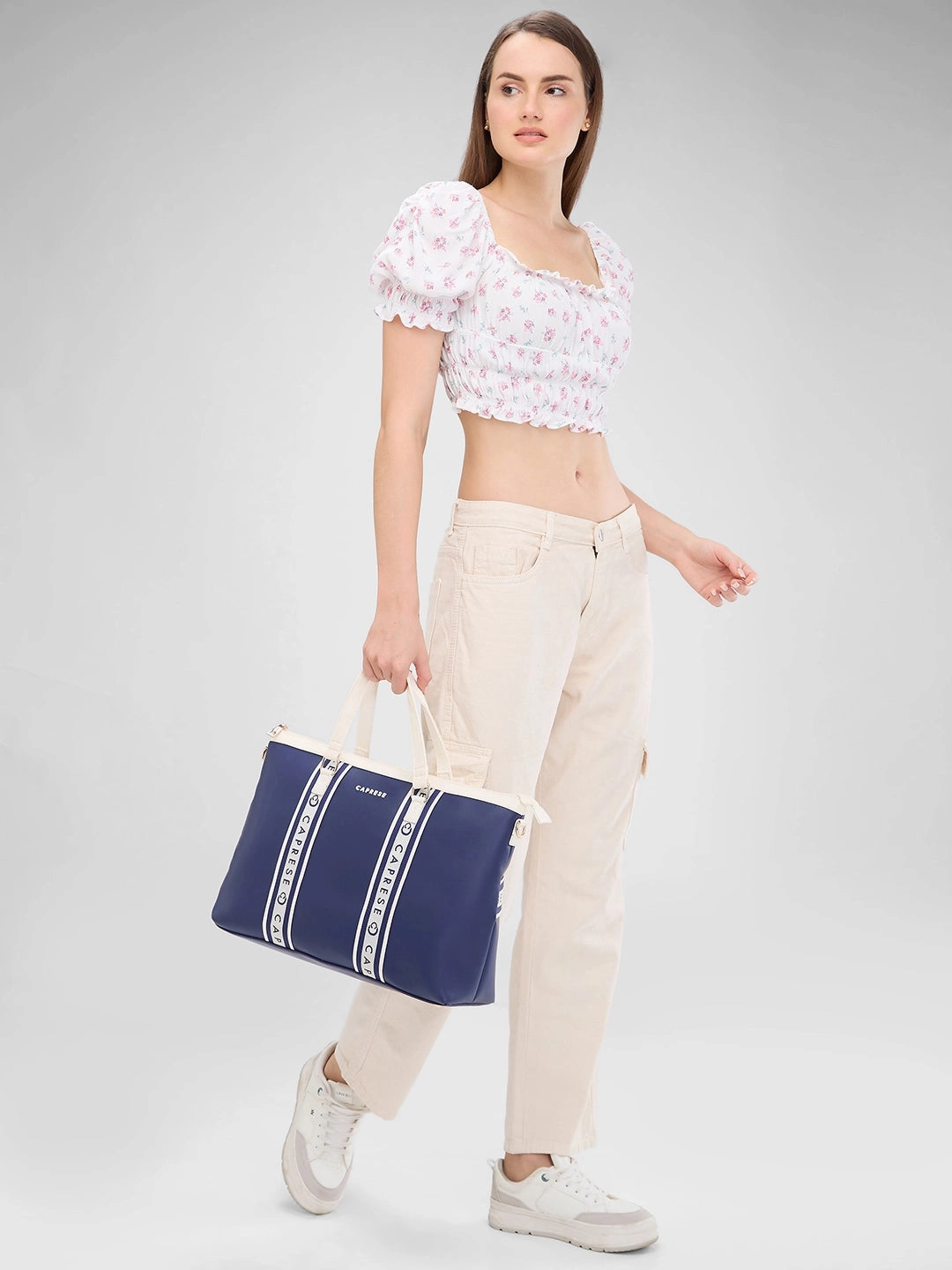 Caprese Trinity Large Navy Laptop Bag