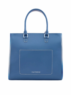 Caprese Vivian Medium Blue Tote Bag