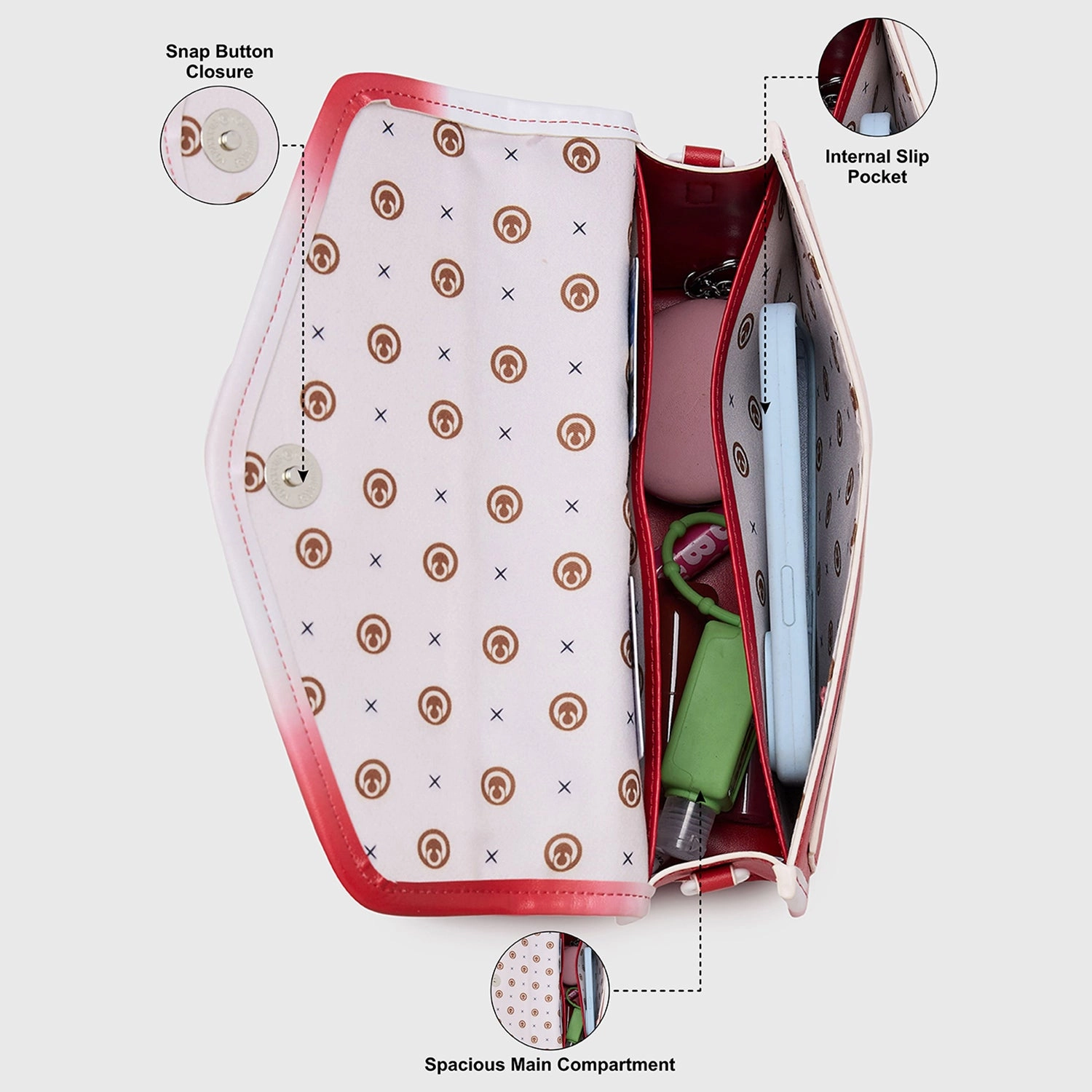 Caprese Vivian Medium Red Sling Bag