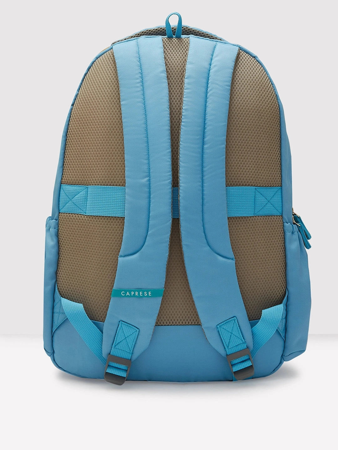 Caprese Xenia Large Printed Light Blue Laptop Backpack