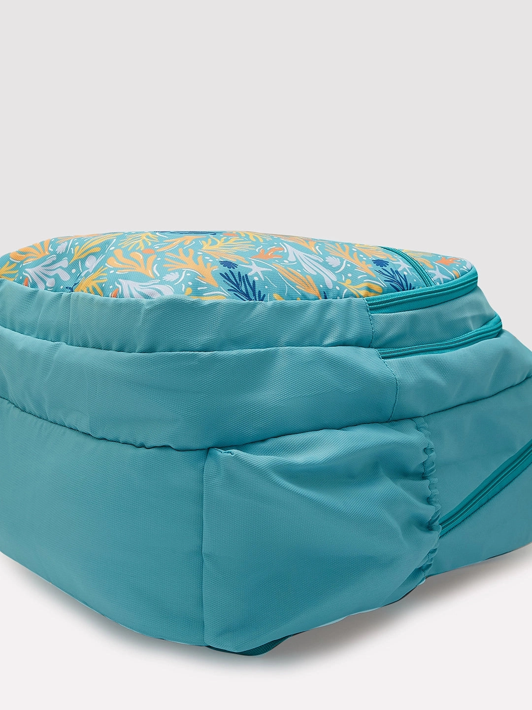 Caprese Xenia Large Printed Turquoise Laptop Backpack