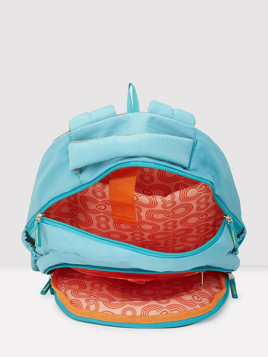 Caprese Xenia Large Printed Turquoise Laptop Backpack