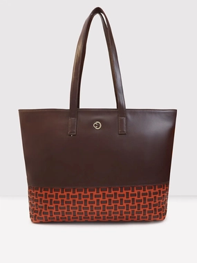Caprese Zeta Large Chocolate Laptop Tote