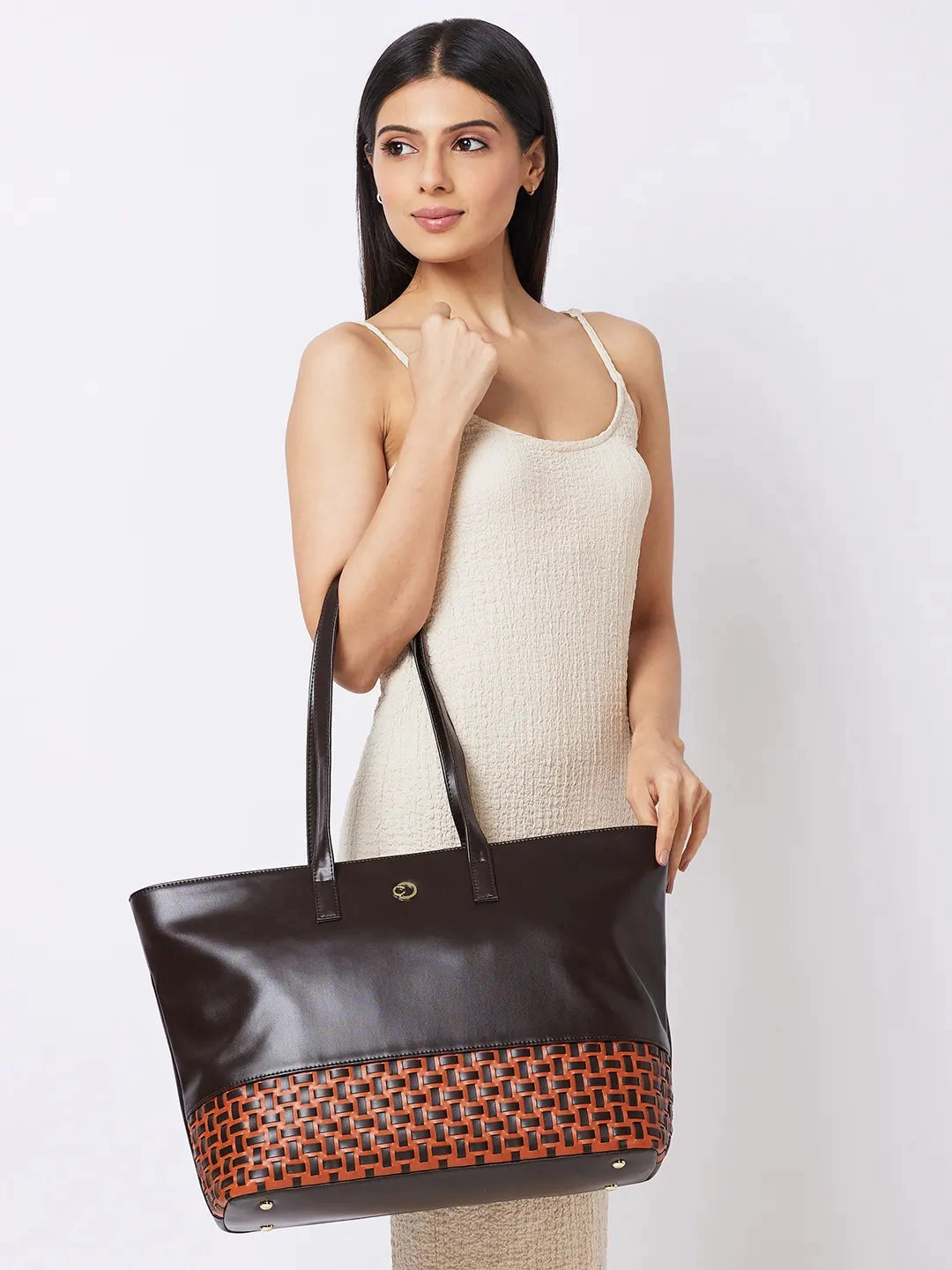 Caprese Zeta Large Chocolate Laptop Tote