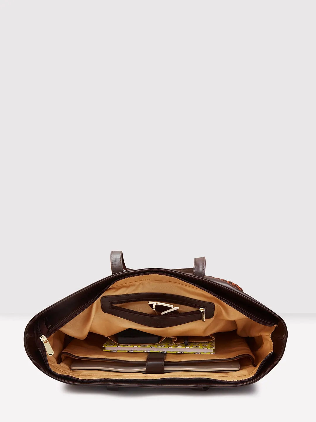 Caprese Zeta Large Chocolate Laptop Tote