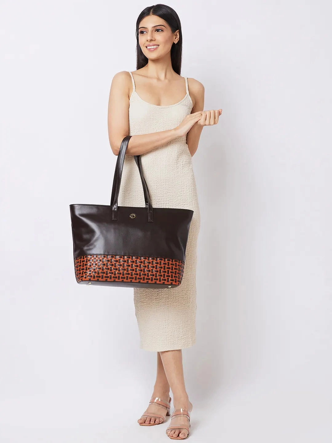 Caprese Zeta Large Chocolate Laptop Tote