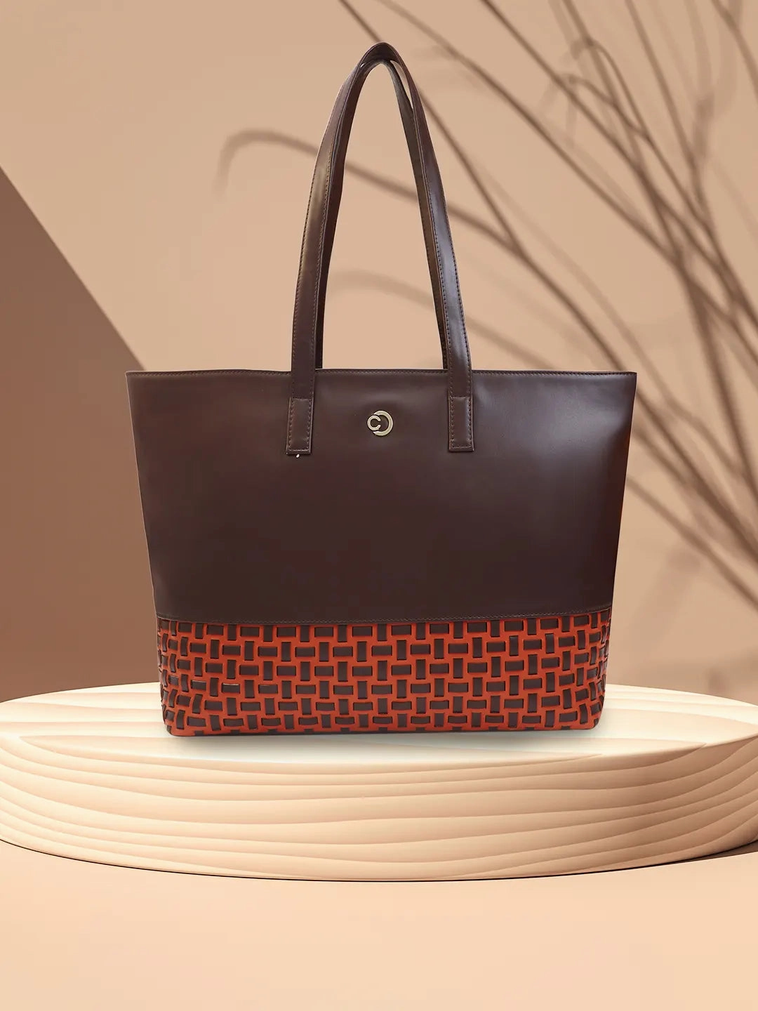 Caprese Zeta Large Chocolate Laptop Tote