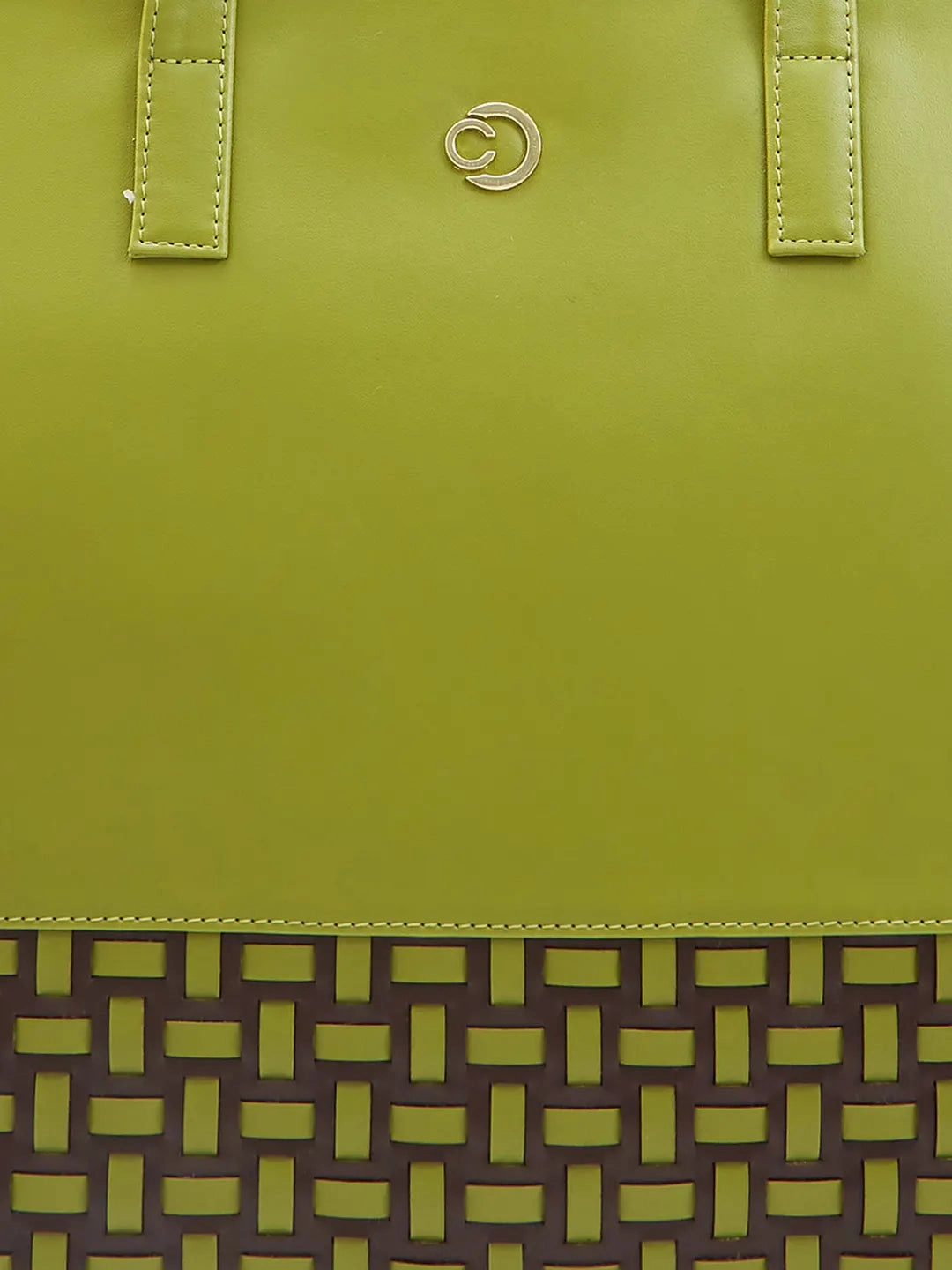 Caprese Zeta Large Olive Laptop Tote
