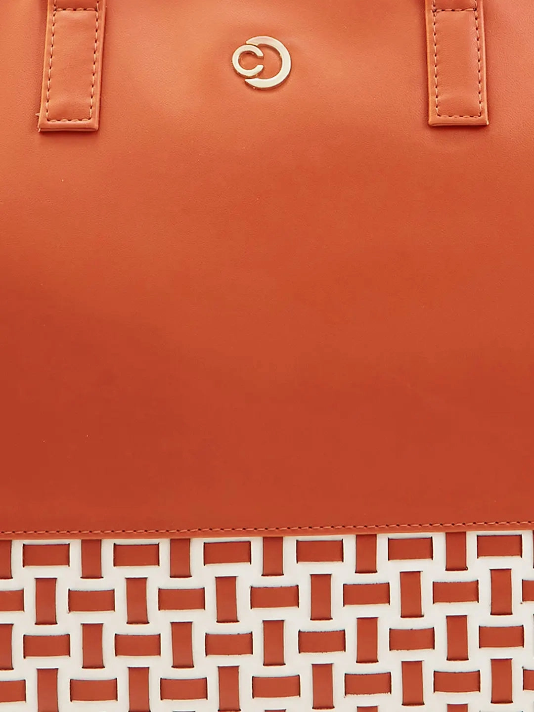 Caprese Zeta Large Tan Laptop Tote Bag