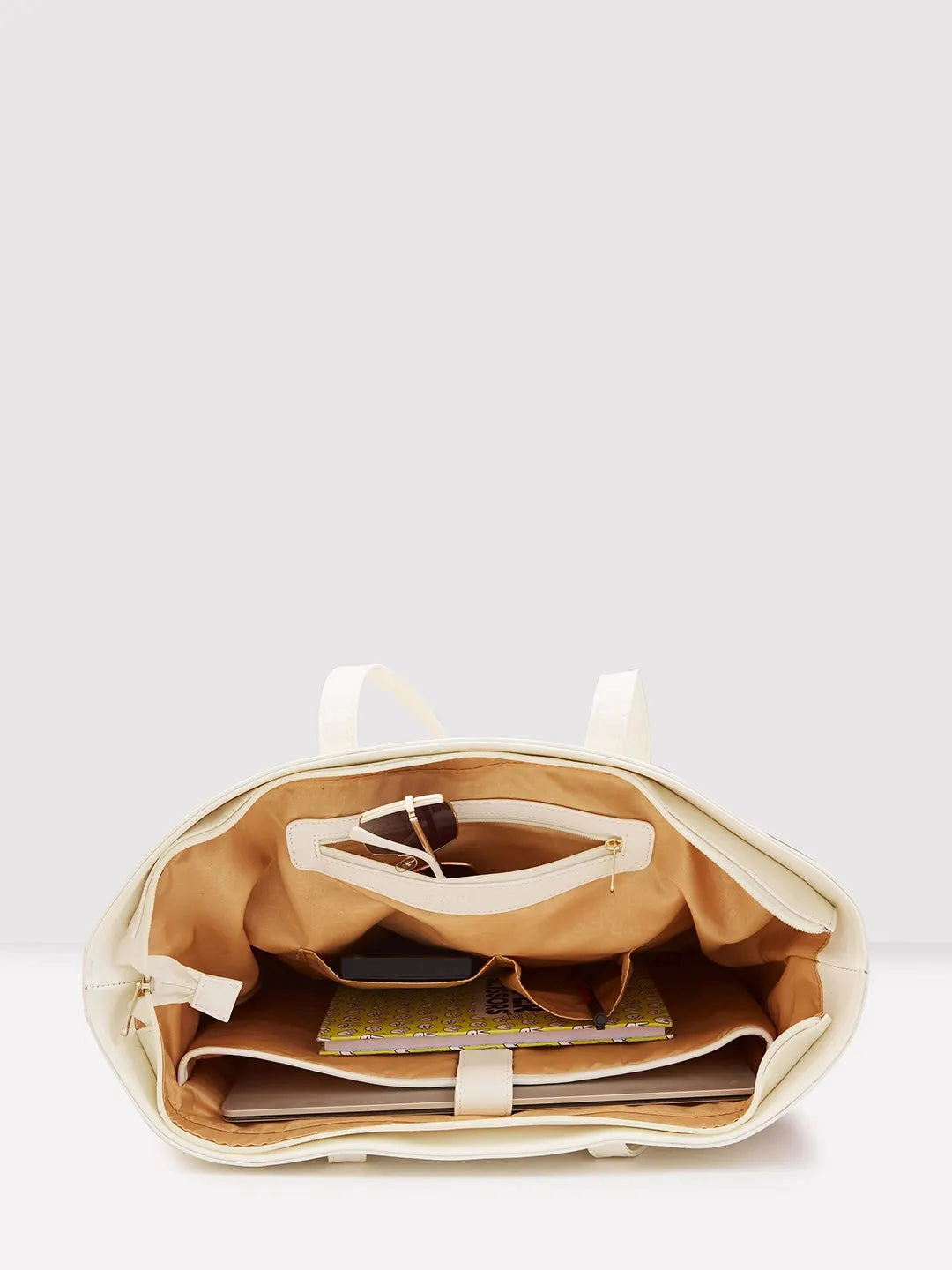 Caprese Zeta Large Vanilla Laptop Tote