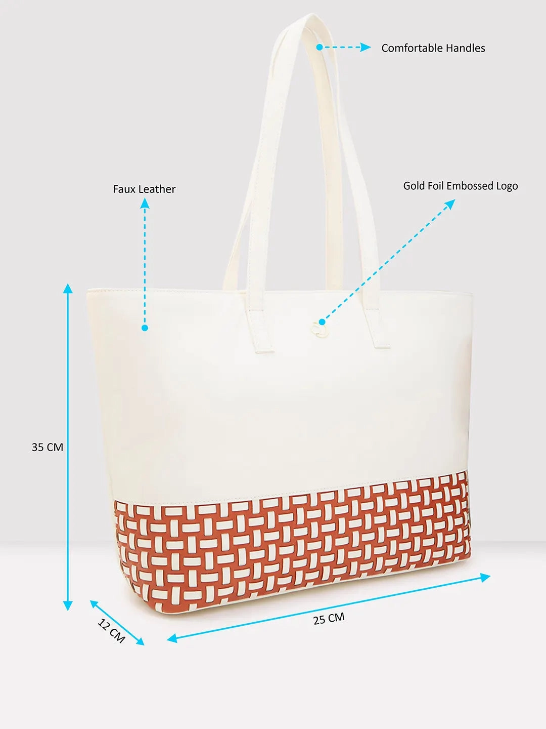 Caprese Zeta Large Vanilla Laptop Tote