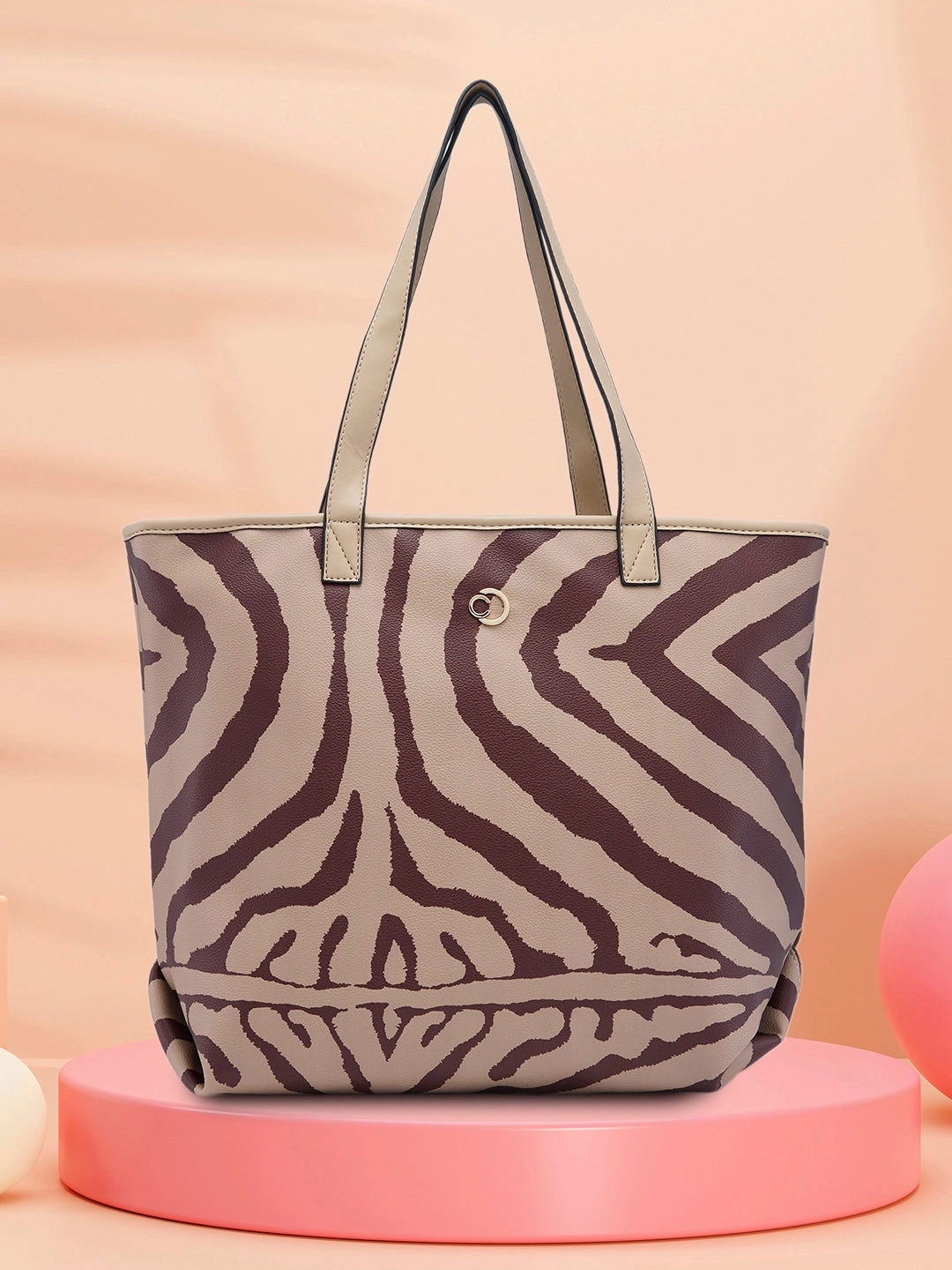 Caprese Zuzu Large Beige Tote Bag