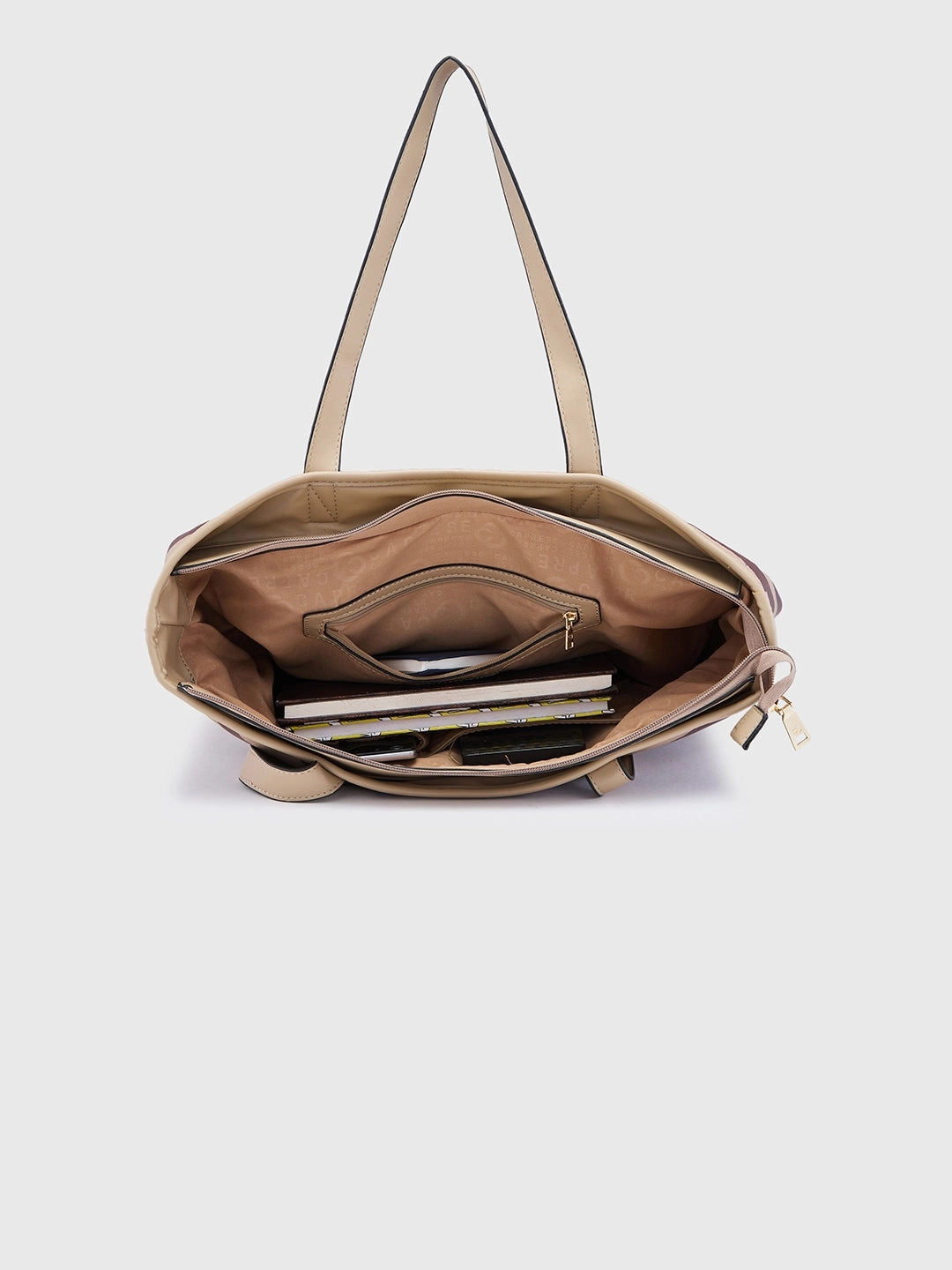 Caprese Zuzu Large Beige Tote Bag