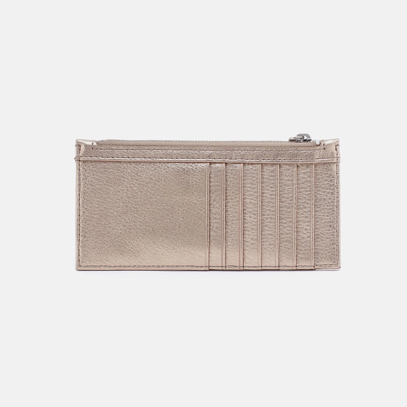 Carte Card Case In Metallic Leather - Cameo Quartz