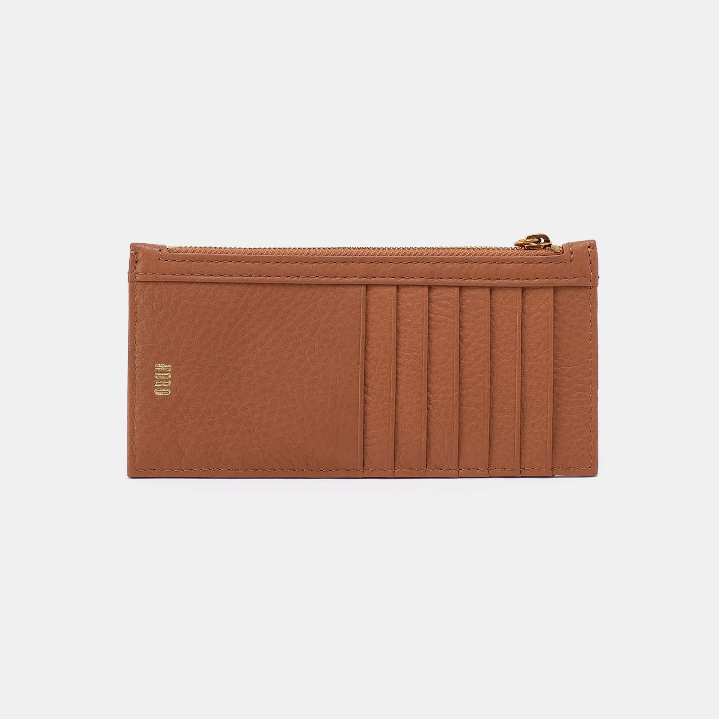 Carte Card Case In Pebbled Leather - Warm Honey